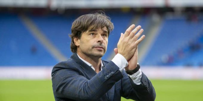 Ciriaco Sforza sprach am Dienstag an der Pressekonferenz vor dem Spiel gegen Luzern. FC Basel