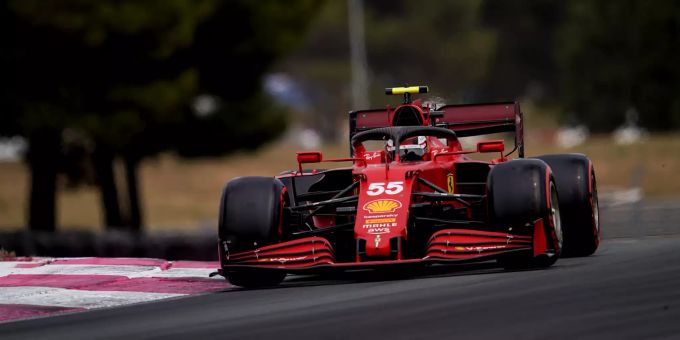 Carlos Sainz (Ferrari) beim Frankreich-GP der Formel 1. Carlos Sainz Ferrari Frankreich