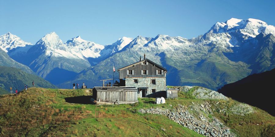 Hütte auf Berg