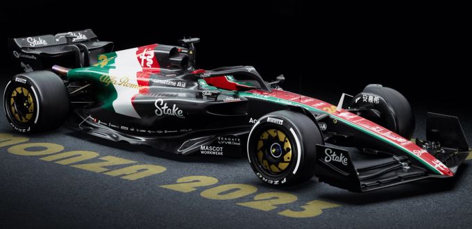 Alfa Romeo Sauber setzt in Monza auf die italienischen Landesfarben. Alfa Romeo Sauber Monza