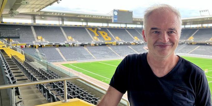 Stéphane Chapuisat, Chefscout des BSC Young Boys im Stadion Wankdorf. YB Chapuisat
