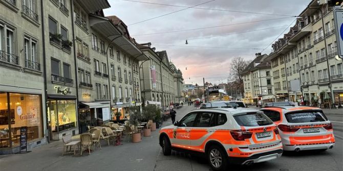 Am Kornhausplatz läuft ein Grosseinsatz.