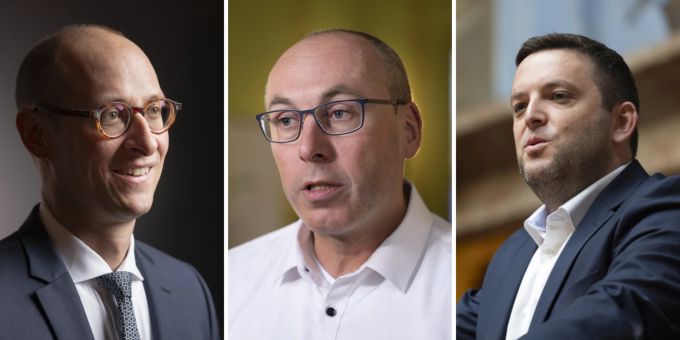 Von links nach rechts: Martin Candinas (Mitte), Manfred Bühler (SVP) und Jon Pult (SP) sehen die Idee einer gebührenfinanzierten Social-Media-Plattform unterschiedlich. Candinas Bühler Pult
