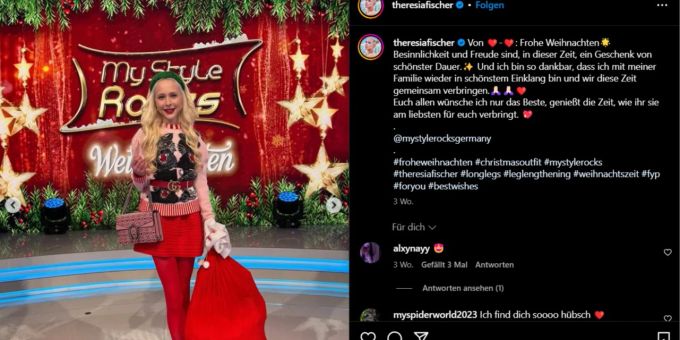 Theresia Fischer ist Teilnehmerin bei «My Style Rocks Germany». theresia fischer Insta Post