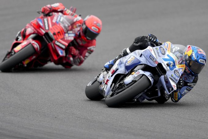 Alex Márquez (Gresini-Ducati) vor Marc Márquez (Ducati) beim Training zum Argentinien-GP der MotoGP. MotoGP Marc Alex Márquez