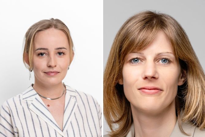 Die AL-Kantonsrätin Gianna Berger und FDP-Gemeinderätin Brenda Mäder.