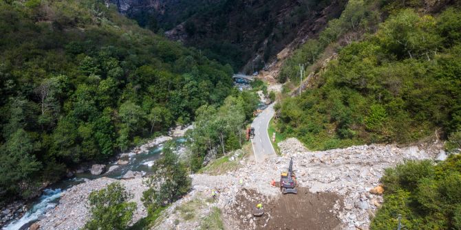 Calancatal Schlammlawinen Strasse