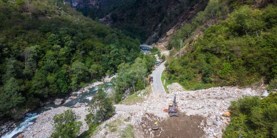 Calancatal Schlammlawinen Strasse