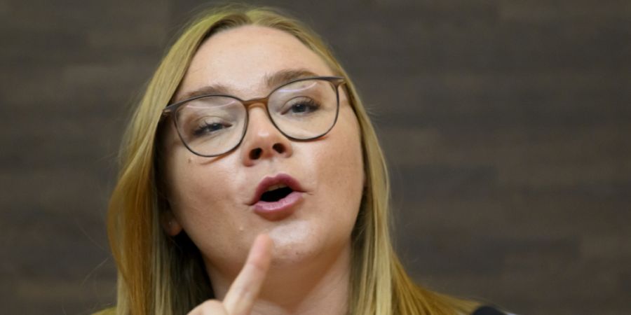 Valérie Dittli bei einer Medienkonferenz in Lausanne am 7. August. (Archivbild)