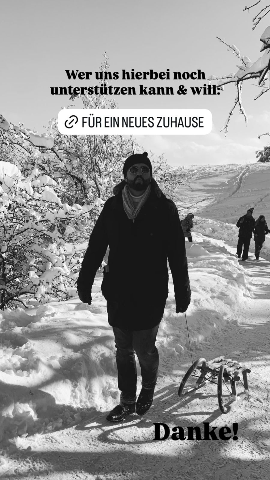 Mit Bildern aus der Zeit vor dem Unfall bittet Ersin Cilesiz’ Partnerin um Unterstützung für den Neustart.