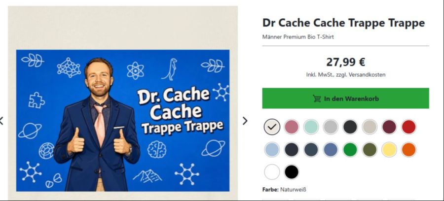 Bei einzelnen Männer-Shirts sind im Shop nur noch wenige Grössen anwählbar. Das spricht eher für kleine Stückzahlen als für einen grossen Merch-Boom.