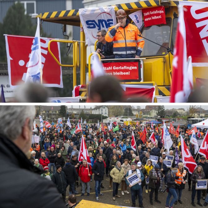 Stahlwerk Gerlafingen Erhalt Demo