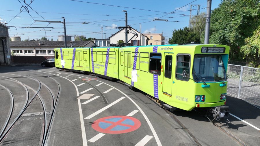 Strassenbahn Gütertransport Frankfurt