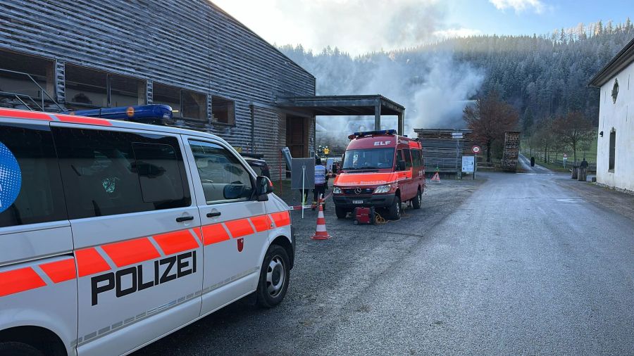 Feuerwehreinsatz in Einsiedeln.