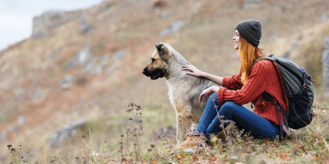 Frau mit Hund