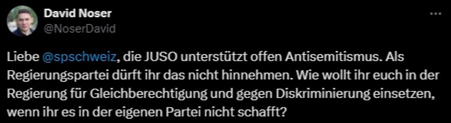 David Noser von der GLP richtet einen Appell an die SP.