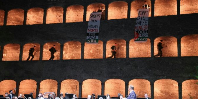 Plakate der Protestaktion