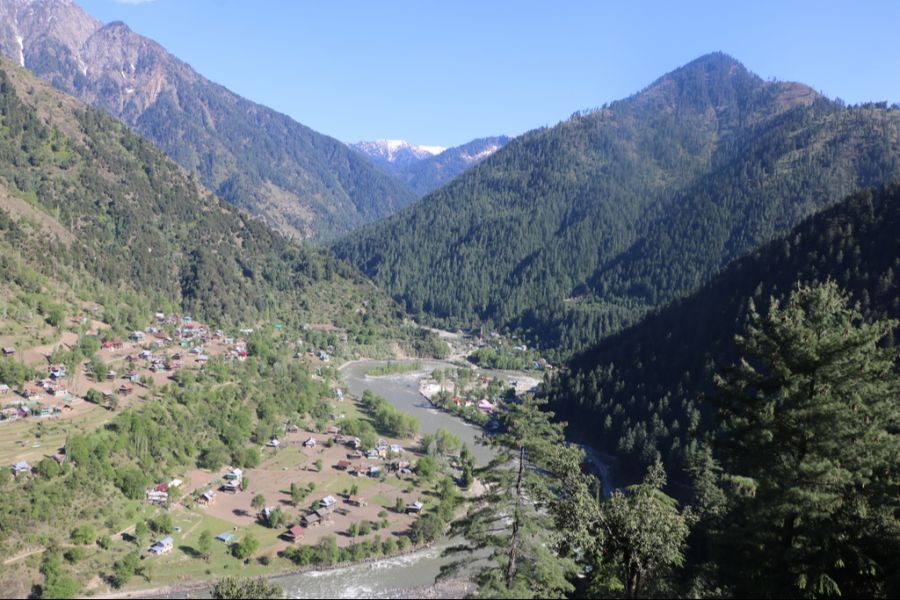 Kaschmir Tal Berge Fluss