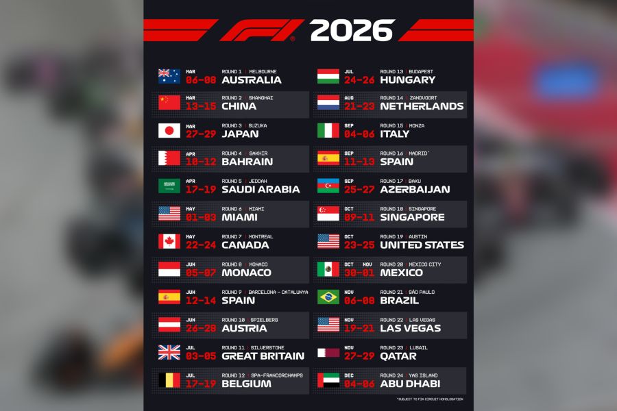 Formel 1 Kalender 2026