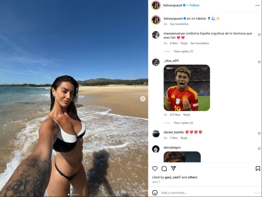 Die spanische Influencerin Fati Vazquez (29) wird eine Beziehung mit dem Barca-Star nachgesagt.