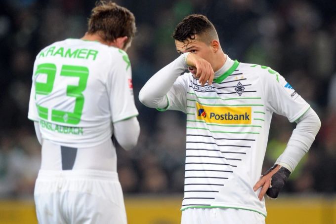 Granit Xhaka (r.) zusammen mit Christoph Kramer bei Borussia Mönchengladbach im Januar 2014. Christoph Kramer Granit Xhaka