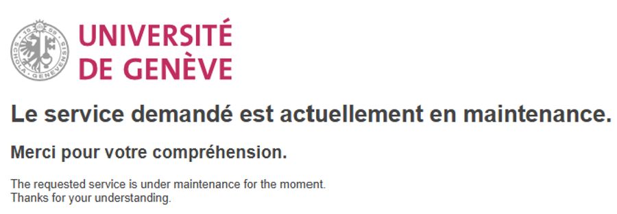 Die Webseite der Universität Genf ist am Mittwochabend nicht erreichbar.