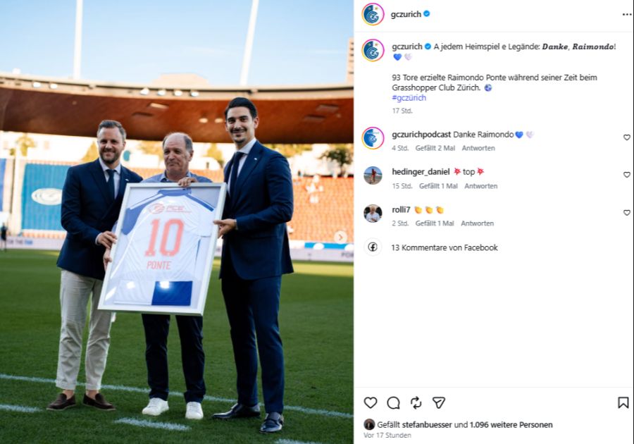 93 Tore erzielt Raimondo Ponte für GC.