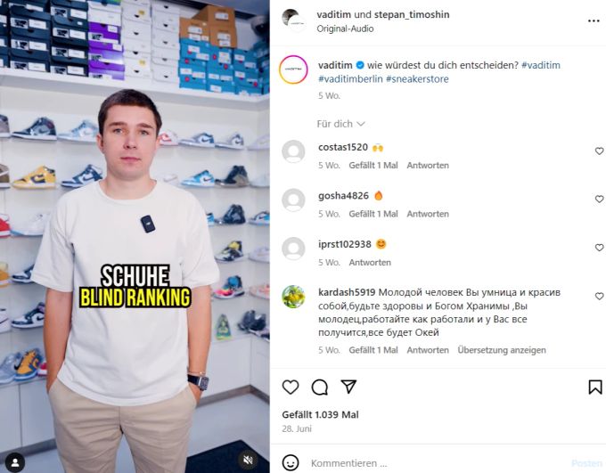 Stepan Timoshins Erfolg hat sich durch den Kauf und Wiederverkauf von Sneakern einen Namen gemacht. (Screenshot) sneaker-millionär