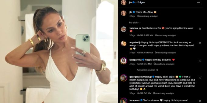 Jennifer Lopez sendet ihren Fans Geburtstagsgrüsse im knappen Badeanzug. Jennifer Lopez