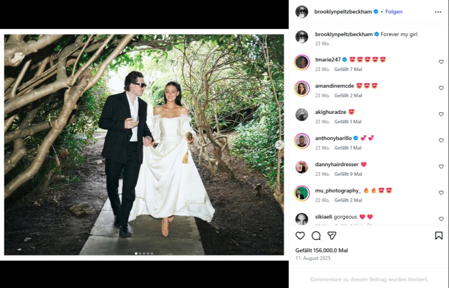 Brooklyn Beckham wirft seiner Mutter Victoria vor, seinen ersten Tanz mit seiner neuen Ehefrau gestohlen zu haben.