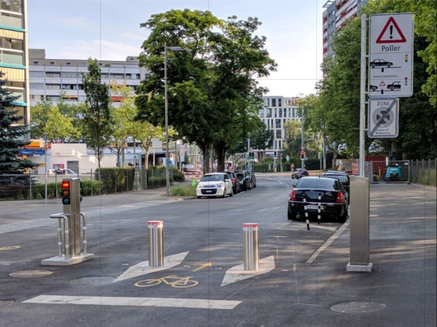 Polleranlage Sempachstrasse Wankdorf Bodenleuchten