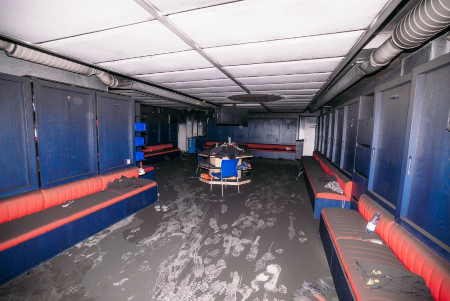 Ein Blick in die Garderobe des FC Basel