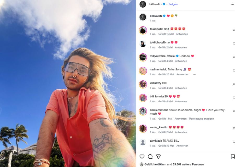 Am Strand wurden die beiden heftig beschimpft – und Bill (im Bild) sogar angespuckt!