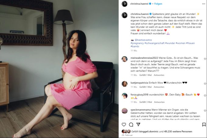 Christina Hänni hatte keine einfache Schwangerschaft. Sie litt unter zahlreichen Symptomen. Christina Hänni Luca Hänni