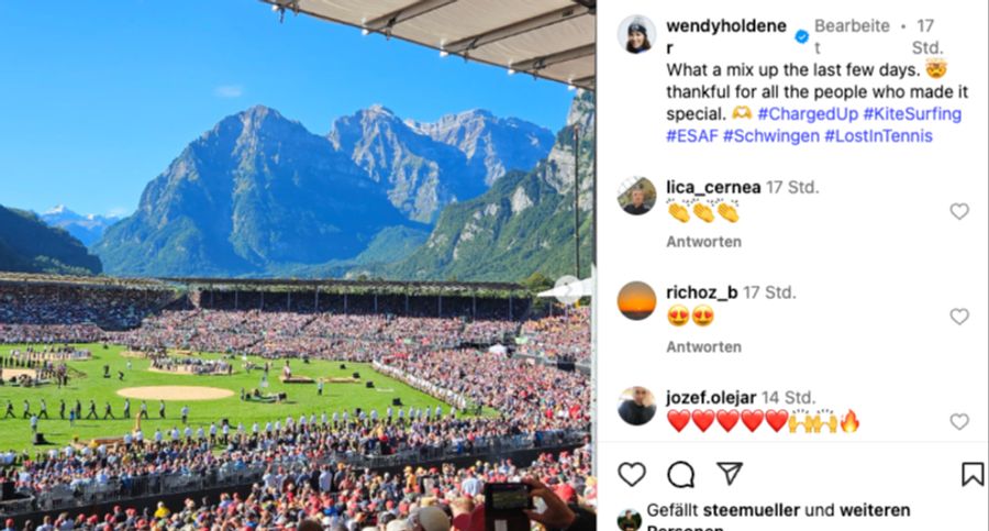 Ein Besuch beim ESAF durfte für Wendy Holdener nicht fehlen.