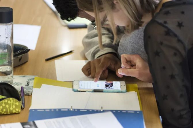 Schüler im Fach Deutsch