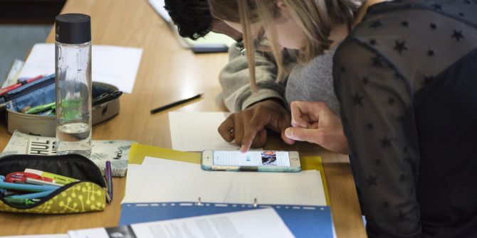 Schüler im Fach Deutsch