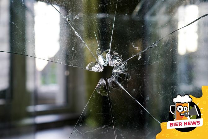Scheibe eingeschlagen Falke Mutter