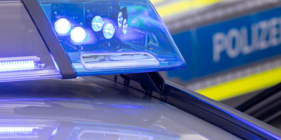 ARCHIV - Ein Blaulicht auf dem Dach eines deutschen Polizeifahrzeugs. Foto: Daniel Karmann/dpa (Symbolbild)