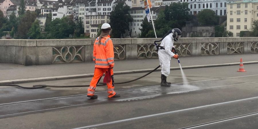 Hochdruckstrahler Mittlere Brücke Basel