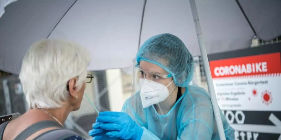 Corona-Teststation in Berlin