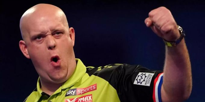 Freut sich auf die Rückkehr von Fans und volle Hallen nach gut 16 Monaten Corona-Pandemie: Michael van Gerwen. Foto: Tess Derry/PA Wire/dpa Freut sich auf die Rückkehr von Fans und volle Hallen nach gut 16 Monaten Corona-Pandemie: Michael van Gerwen. Foto: Tess Derry/PA Wire/dpa