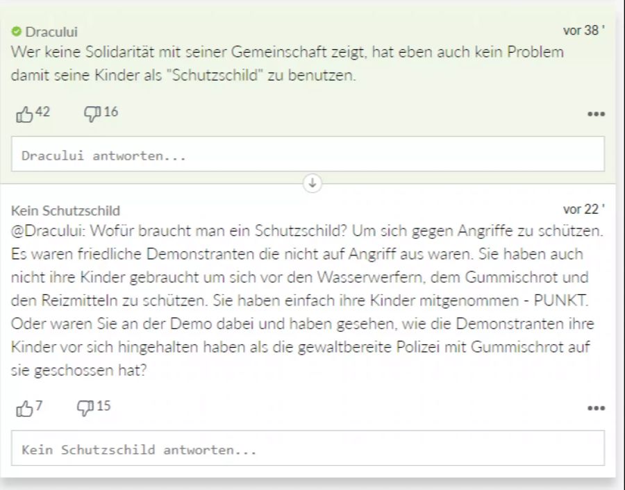 Schutzschild oder nicht? Diese beiden Leser haben unterschiedliche Meinungen.