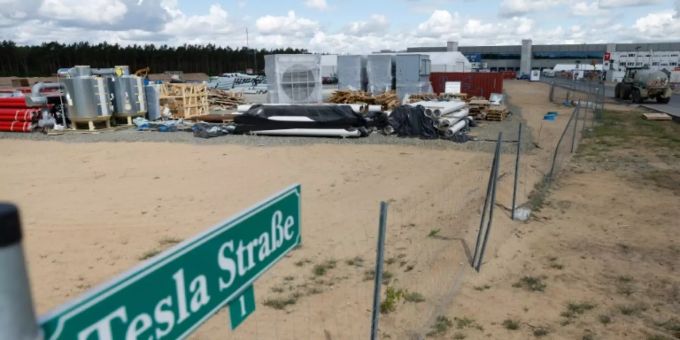 «Giga-Factory»-Baustelle von Tesla bei Berlin «Giga-Factory»-Baustelle von Tesla bei Berlin