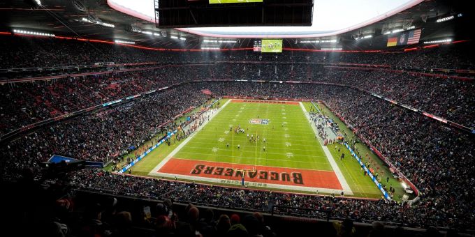 Der Schauplatz der Deutschland-Premiere der NFL: Die Allianz Arena in München. American Football