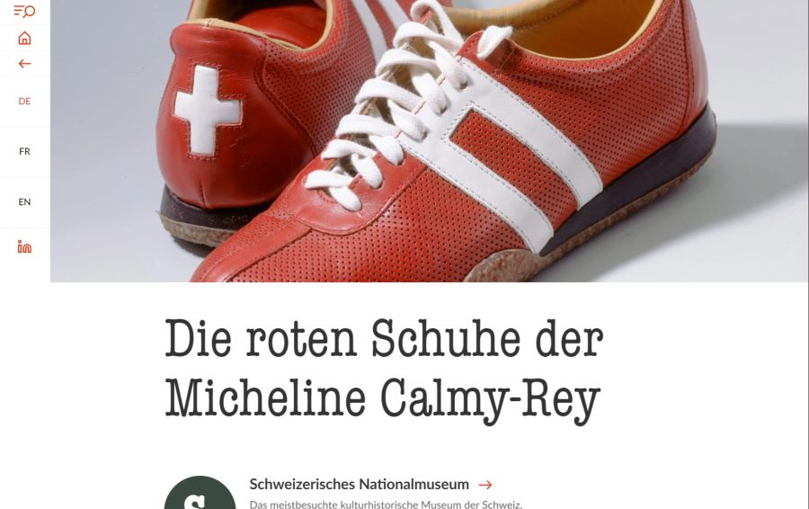 Schuhe Micheline Calmy-Rey Nationalmuseum