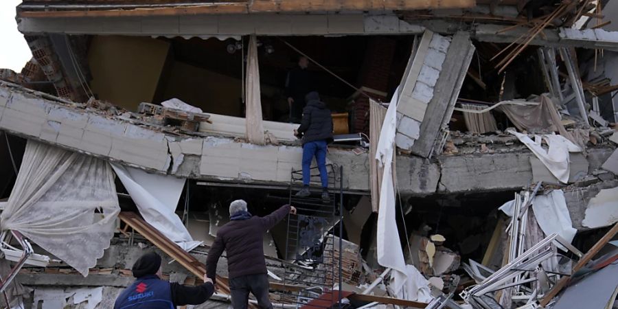 Zerstörte Gebäude in der türkischen Stadt Iskenderun.