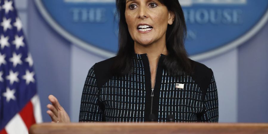 ARCHIV - Nikki Haley, ehemalige Gouverneurin von South Carolina und ehemalige US-Botschafterin bei den Vereinten Nationen, hat ihre Kandidatur für die Präsidentschaftswahl 2024 verkündet. Foto: Carolyn Kaster/AP/dpa