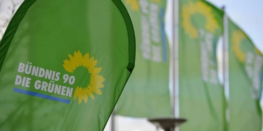 Banner mit dem Logo der Grünen