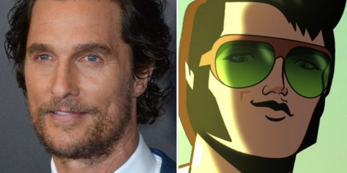 In der Animationsserie «Agent Elvis» spricht Matthew McConaughey Elvis Presley ein, der Ehemann von Priscilla Presley agent elvis